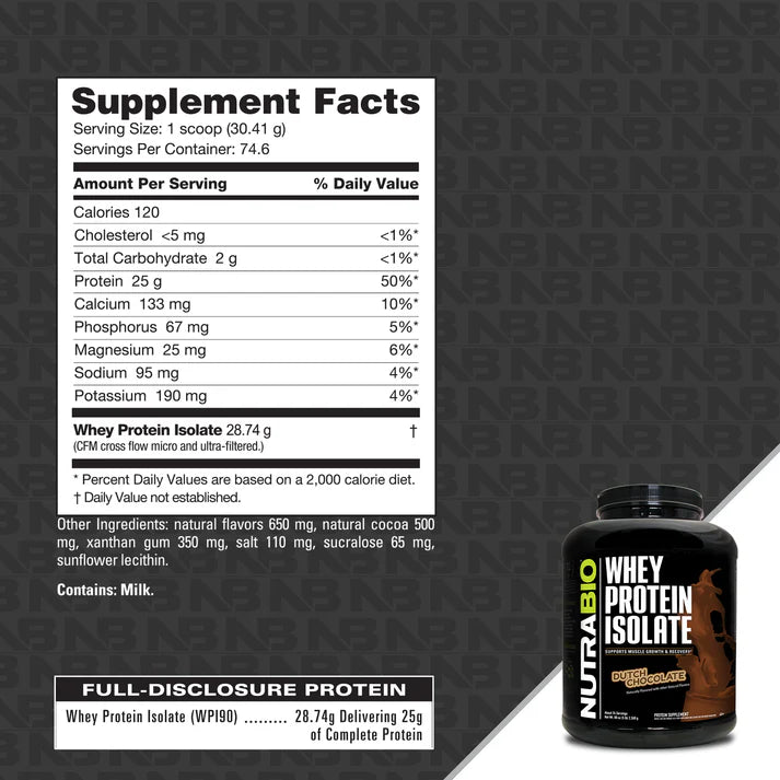 Nutrabio Whey Isolate 5lb