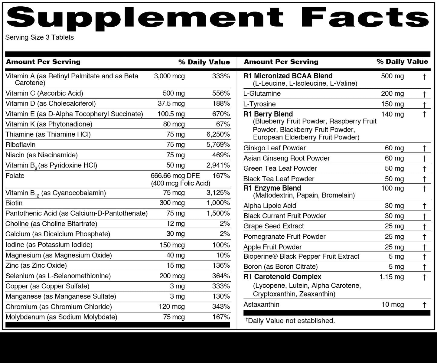 Rule1 Mens Multi Vitamin