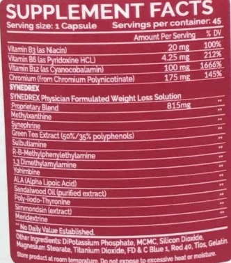 Metabolic Nutrition Synedrex